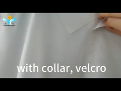 25-50 กรัม เสื้อผ้าสีขาวใช้ครั้งเดียว สีขาว PP SMS เนื้อที่ไม่เนื้อ