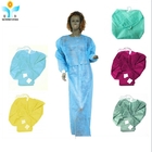 PP PE Disposable Isolation Gown Impervious With Sleeve Knitted Cuff