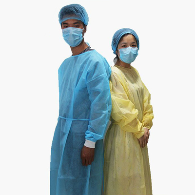 Breathable Collar Tie Disposable Isolation Gown With Customized ISO/CE Certification