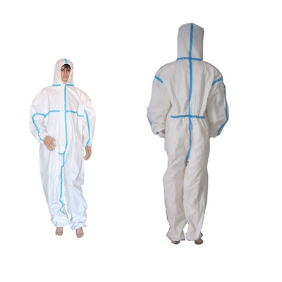 Microporous Disposable Coverall With Elastic Ankle And Zipper Front PP Material
