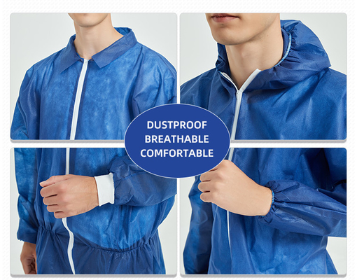 Waterproof Disposable Coverall with Elastic Ankle