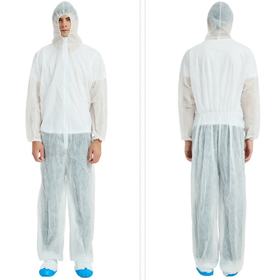 Breathable Blue Disposable Protective Apparel with Elastic Ankle and Microporous Fabric