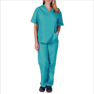 V Shape Collar Disposable Protective Suits SPP Material Patient With Pockets For Hospital